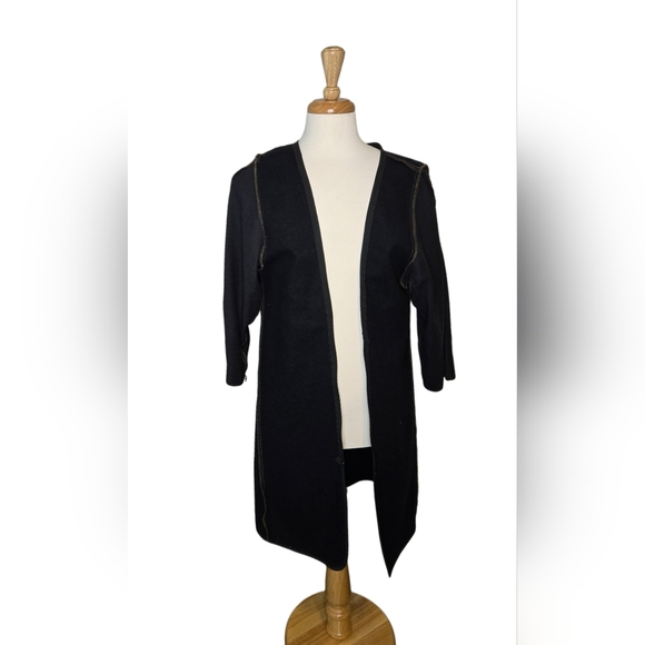 Vtg 80s London Fog Tempo Europa Long Trench Coat Wool Zip-Out Liner Size M - Picture 6 of 15